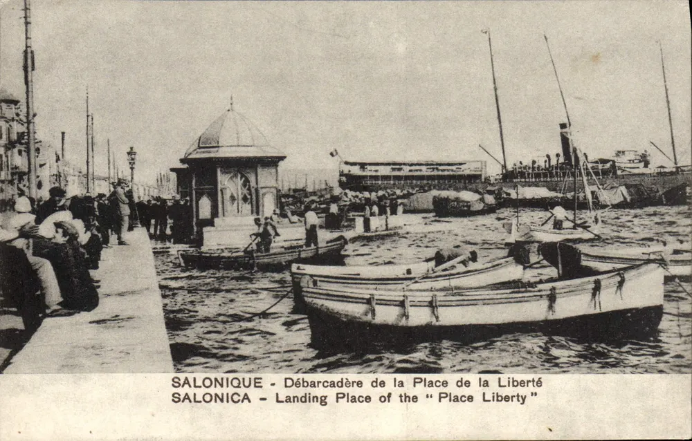 Thessaloniki - Pier der Place de la Liberté — Verleger Jacques Saul, n° 08578 - Vorderseite