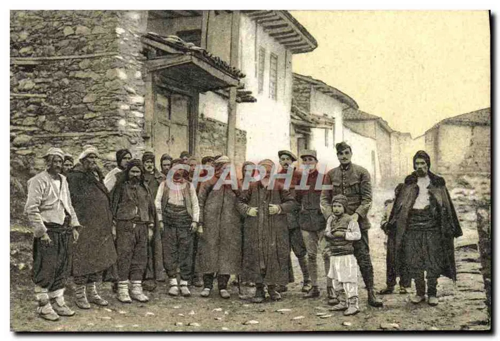 Gruppe von Personen — Saloniki — italienische Produktion - Vorderseite