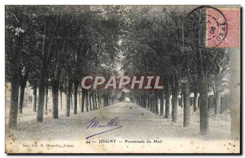 Joigny — Promenade du Mail — Imp.-Lib. Hamelin, Joigny - Frente