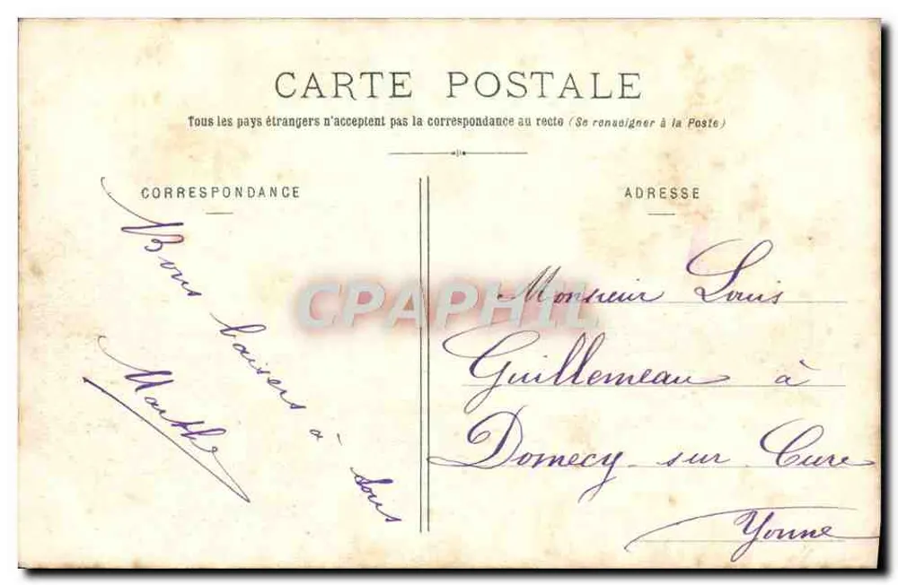 Ioigny — Ansicht vom alten Weg nach Auxerre — Verlag Marthe, Nr. 10 - Rückseite