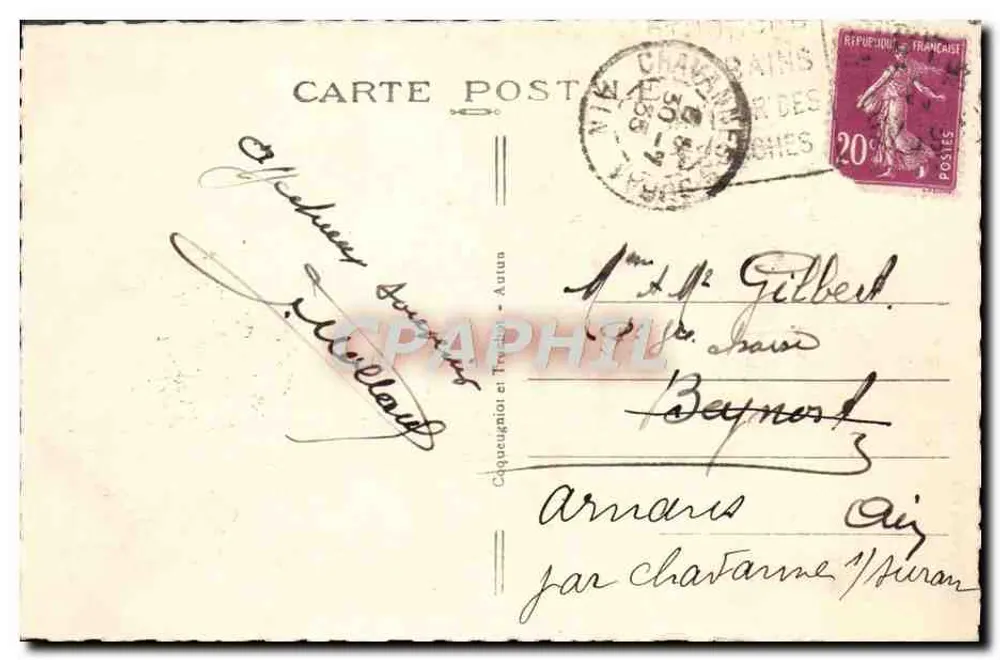 Saint-Honoré-les-Bains (Nièvre) — Am Ufer des Seu-Teichs — Raste Édit - Autun - Rückseite