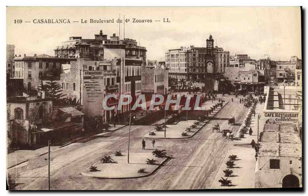 Casablanca — Der Boulevard du 4e Zouaves — LL — n°109 - Vorderseite