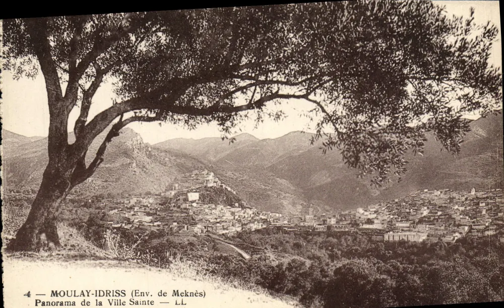 Moulay-Idriss (Umgebung von Meknès) — Panorama der Heiligen Stadt — LL - Vorderseite