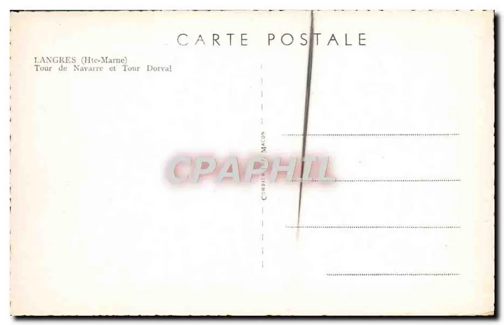 Langres (Haute-Marne) — Tour de Navarre und Tour Dorval — Verlag: Compagnie de Mâcon - Rückseite