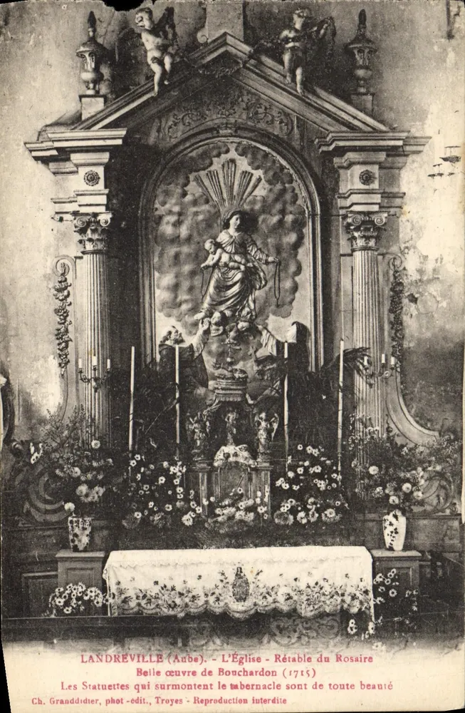 Landreville (Aube) - Die Kirche - Rosenkranzretabel - Vorderseite