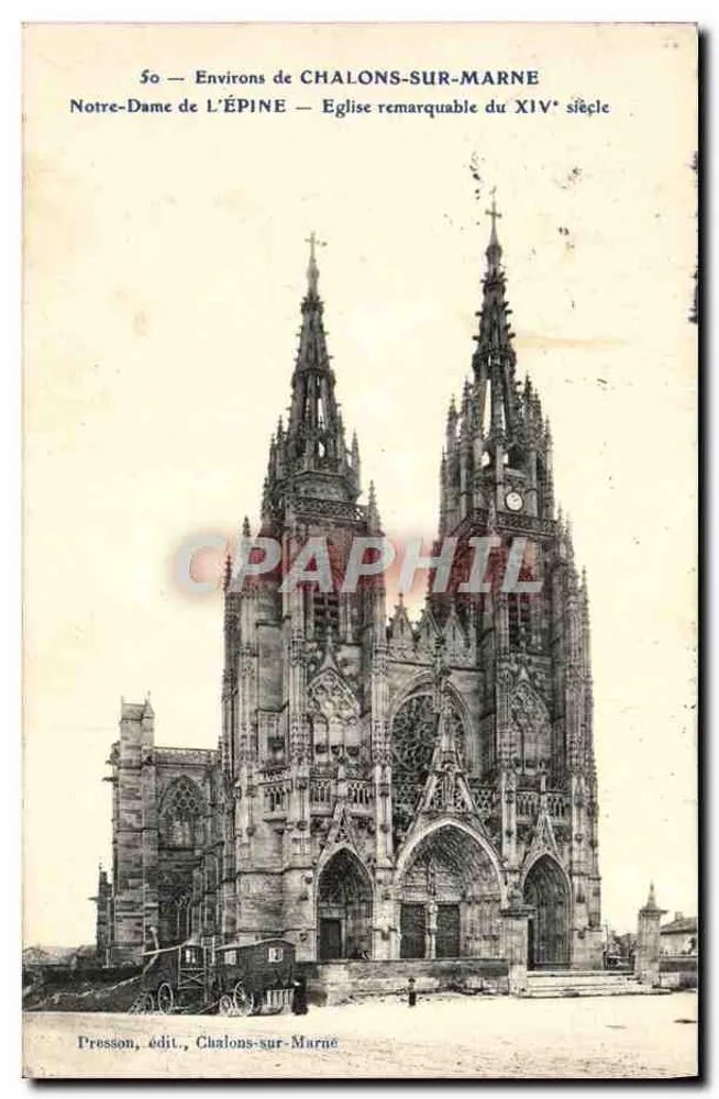 Unsere Herrin der Dornen — bemerkenswerter Kirche des 14. Jahrhunderts — Pressson, Verlag Chalons-sur-Marne - Vorderseite