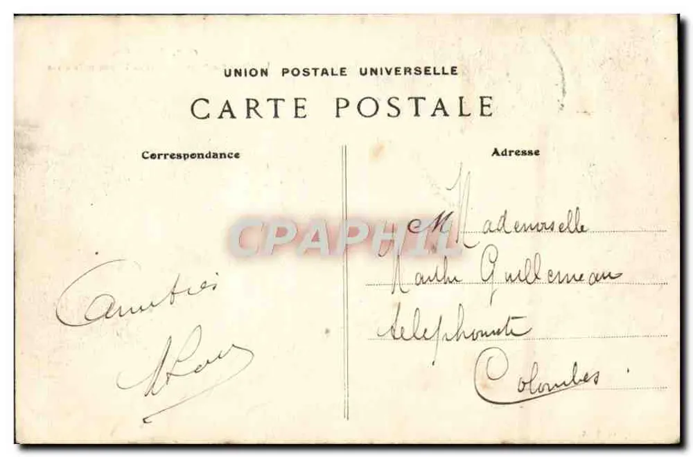 Troyes — Denkmal der Kinder der Aube und die Station — Sammlung T. G. - Rückseite