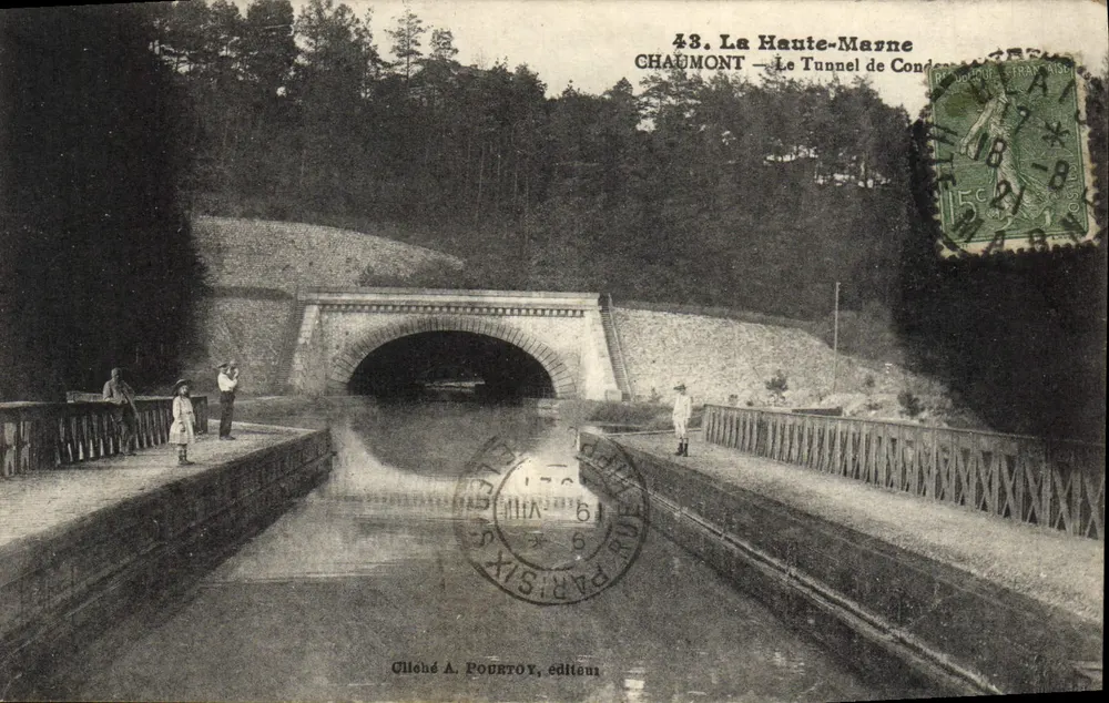 Chaumont — El Túnel de Condé — Olléché A. POURTOY, editor, n°48 - Anverso