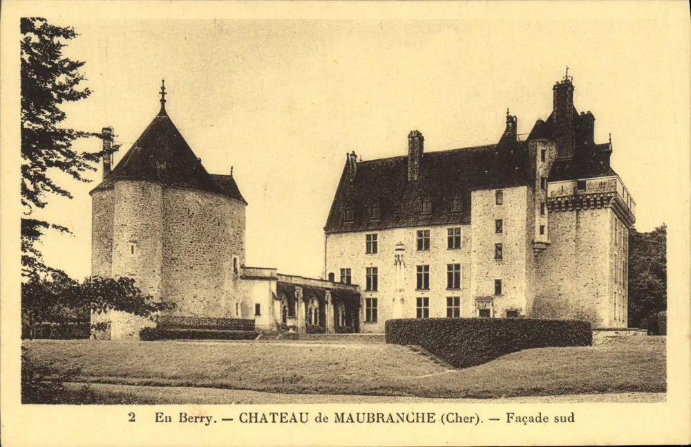 Castelo de Maubranché (Cher) — Fachada sul — Em Berry - Frente
