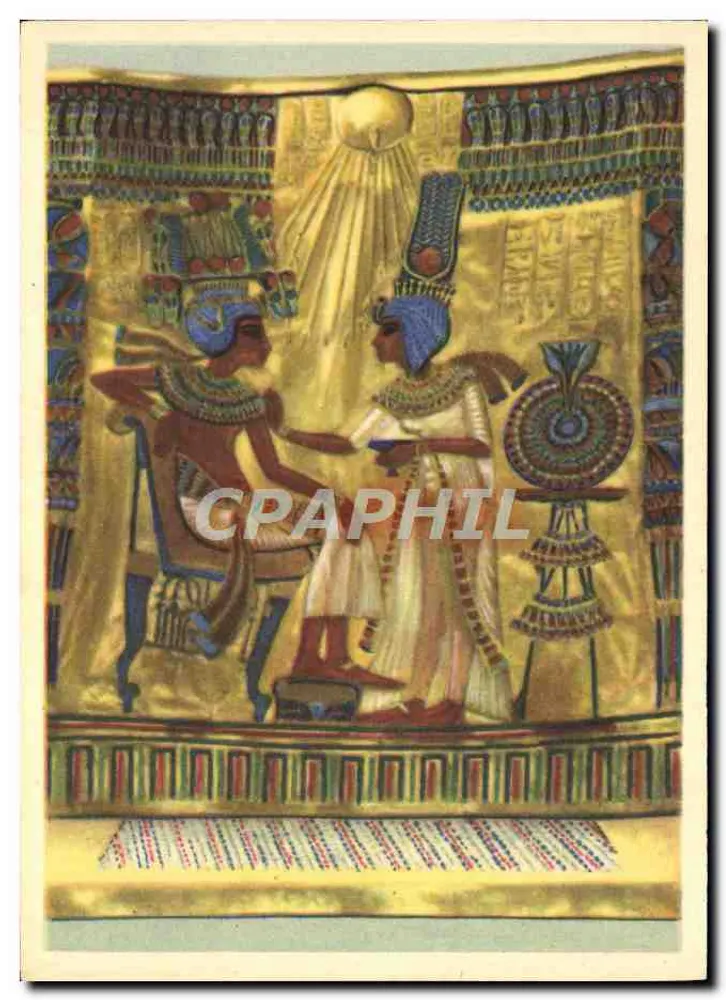 Thron des Tutanchamun — Innenansicht mit Königin Ankhesenamun — Eastern Publishing Company - Vorderseite