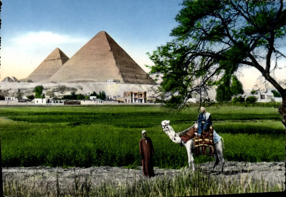 Die Pyramiden von Gizeh — Ägypten — Verlag K. Lamba & Landrock & Carro, n°7 - Vorderseite