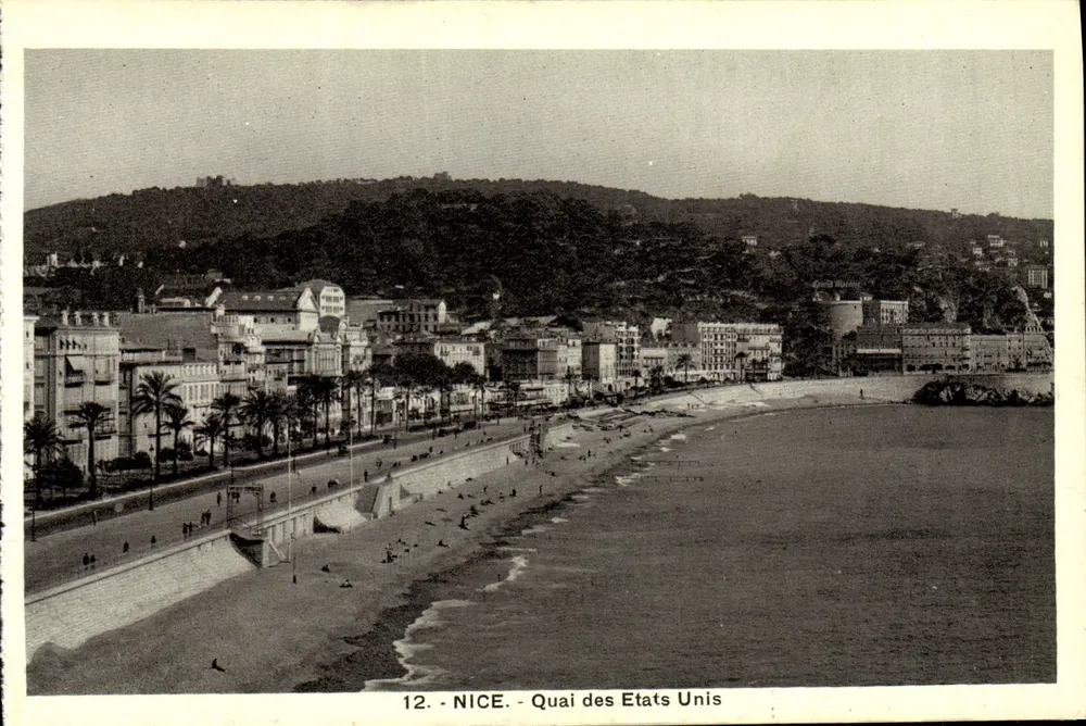 Nice - Quai dos Estados Unidos — vista panorâmica — Edição & Arte Riviera, Nice, n°12 - Frente