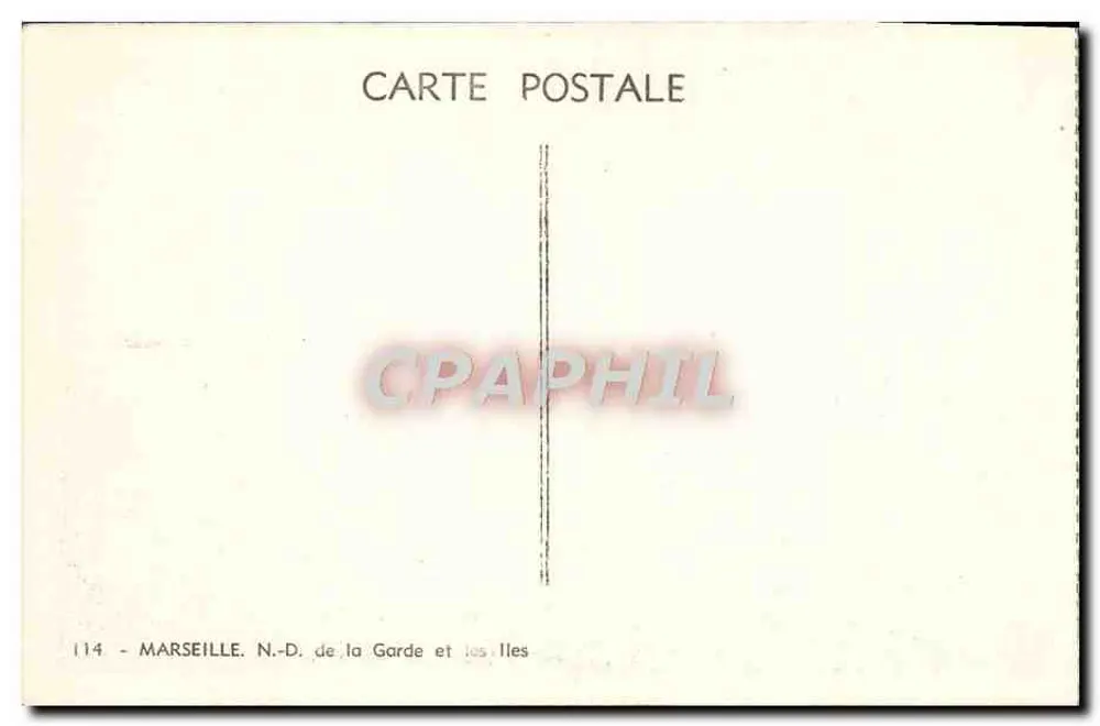 Marseille - Notre-Dame de la Garde und die Inseln — n°114 - Rückseite