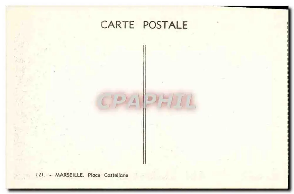 Praça Castellane — Marselha — n° 121 - Verso