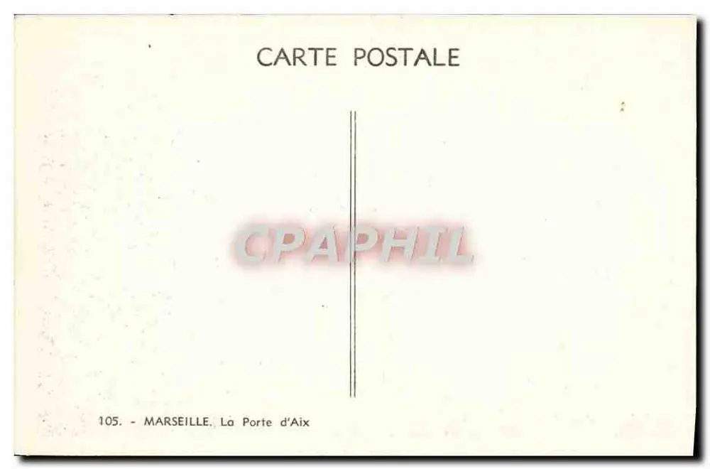 Marselha — A Porta de Aix — n°105 - Verso