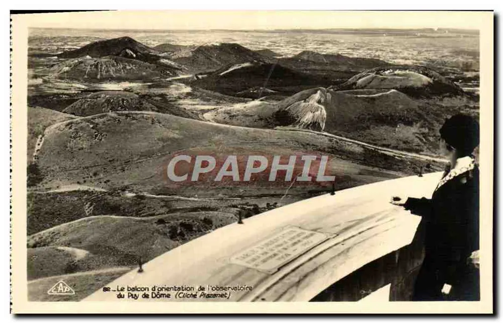 O balcão de orientação do observatório do Puy de Dôme — Cliché Prazanet - Frente