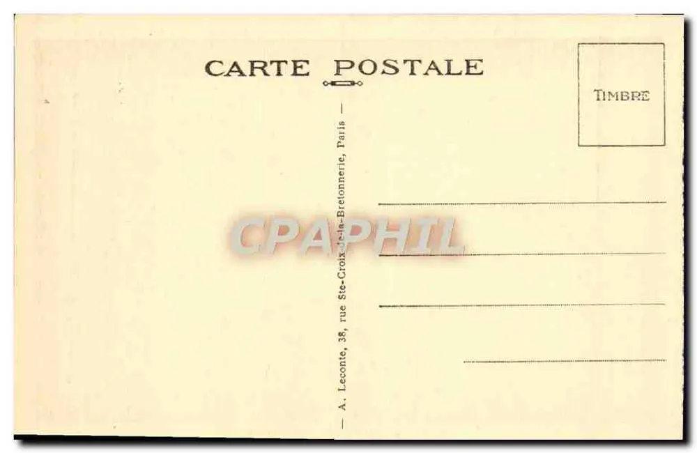 Malmaison (S.-et-O.) — Das Esszimmer und die Tischdekorationen — A. Leconte, Paris - Rückseite