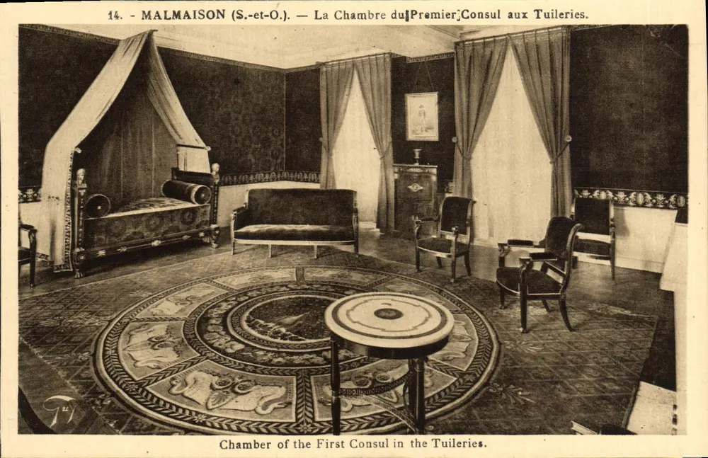 Malmaison (S.-et-O.) — Das Zimmer des Ersten Konsuls in den Tuileries — Verlag A. Leconic, Paris - Vorderseite