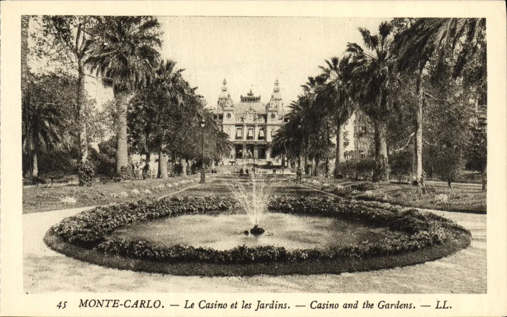 Monte-Carlo — Das Casino und die Gärten — LL. - Vorderseite
