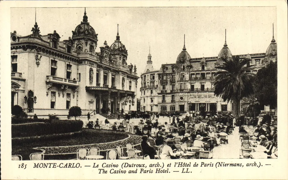 Monte-Carlo — Das Casino (Dutroux, arch.) und das Hôtel de Paris (Niermans, arch.) — LL. - Vorderseite