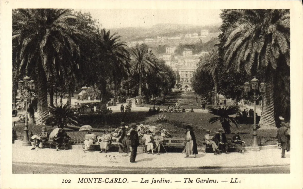 Monte-Carlo — Os Jardins — LL. — n° 102 - Frente