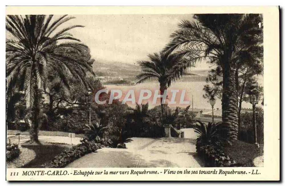 Monte-Carlo — Vista sobre o mar em direção a Roquebrune — LL - Frente