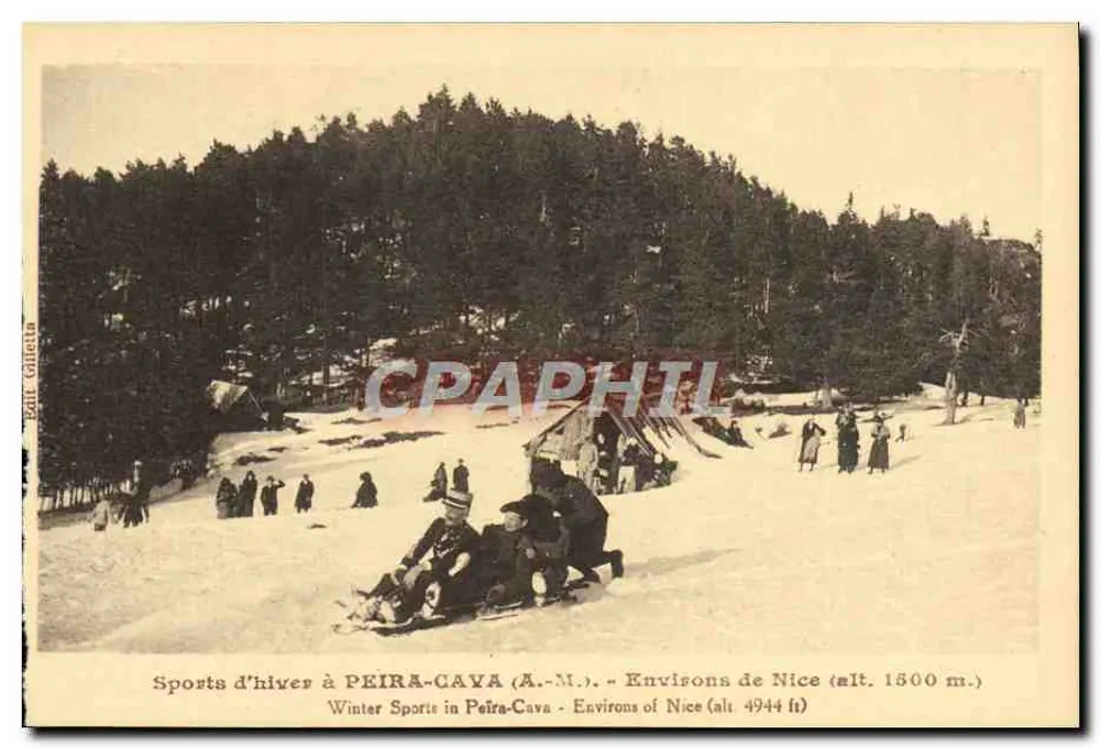 Sports d'hiver à PEIRA-CAYA (A.-M.) — Environ de Nice (alt. 1500 m.) — J. Gilletta et Cie, Nice - Frente