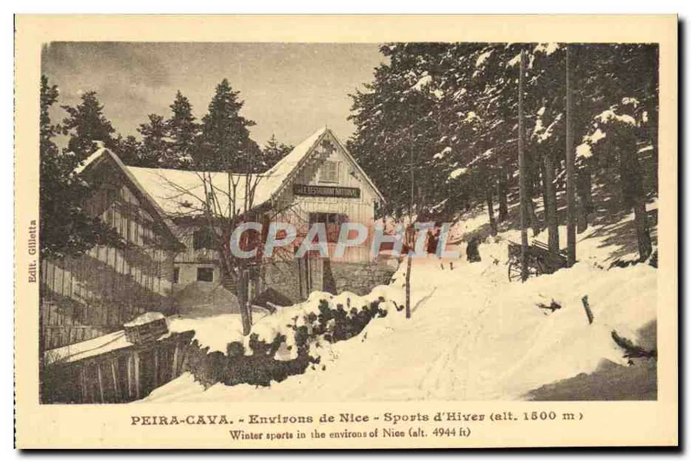 Peira-Caya - Environs de Nice - Esportes de Inverno (alt. 1500 m) — Editor Gilletta - Frente