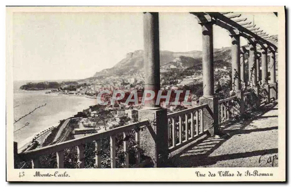 Ansicht der Villen von St-Roman — Monte-Carlo — Strassbours - Arts Photographiques - Vorderseite