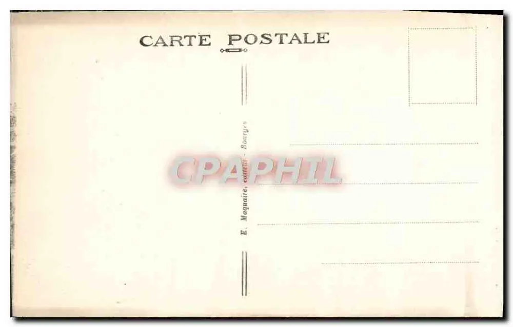 Bourges — Vue prise du Palais Jacques-Cœur — Éditeur E. Moquaire, Bourges, n° 400 - Verso