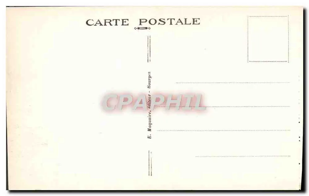 Bourges - Garten des Rathauses - Die Grande Allée — E. Magnatire, Verlag Bourges, Nr. 424 - Rückseite