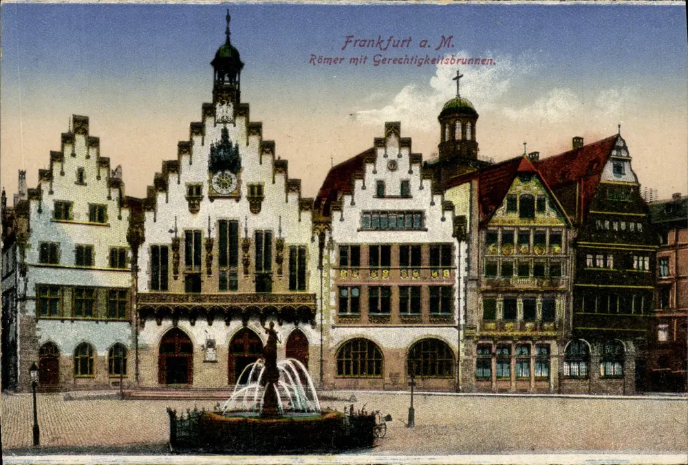 Frankfurt a.M. — Römer com Fonte da Justiça — Koormos, Halberstadt - Frente
