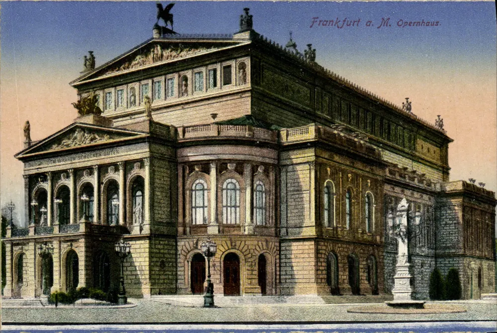 Frankfurt a.M. Opernhaus — vista arquitetônica — editor Kosmos, Halle (Saale) - Frente