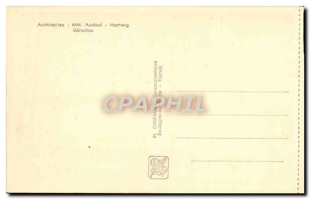 Pavillon der Luftfahrt — Internationale Ausstellung Paris 1937 — H. CHIPAUBONNAIRE - Rückseite