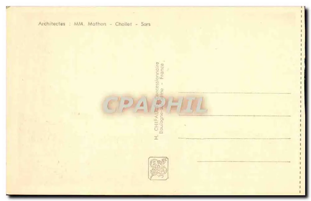Radiopavillon — Internationale Ausstellung Paris 1937 — H. CHIPAUDA, Boulogne-sur-Seine - Rückseite