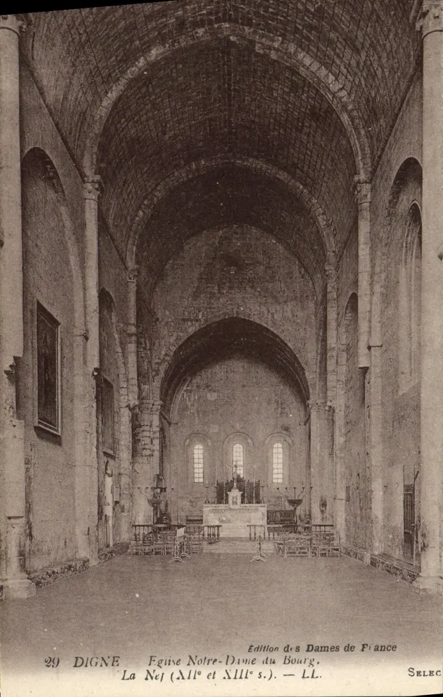 Digne — Kirche Notre-Dame du Bourg — 12. und 13. Jahrhundert — Ausgabe der Damen von Frankreich - Vorderseite