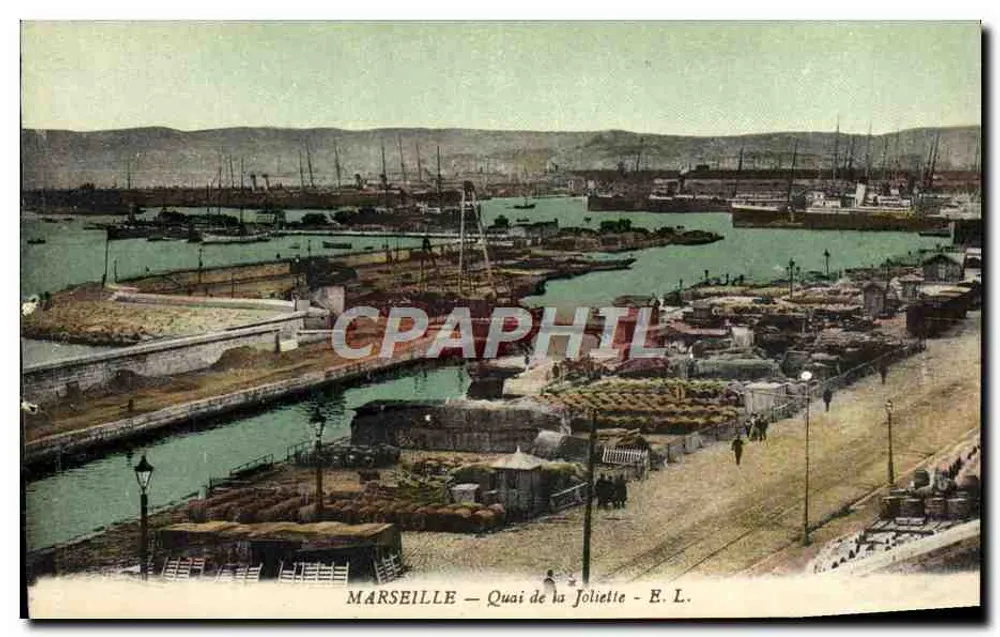 Marsella — Muelle de la Joliette — E. L. - Anverso