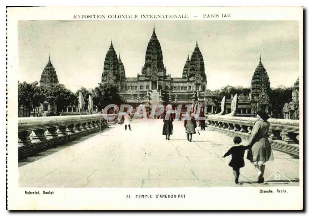Tempel von Angkor Wat — Internationale Kolonialausstellung — Paris 1931 — Auberist, Bildhauer — Blanche, Archs. - Vorderseite