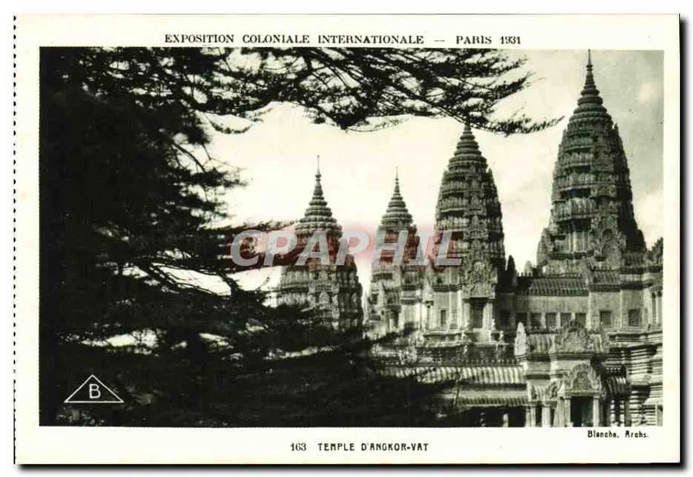Tempel von Angkor Wat — Internationale Kolonialausstellung — Paris 1931 — Blanche, Archs. — Nr. 163 - Vorderseite