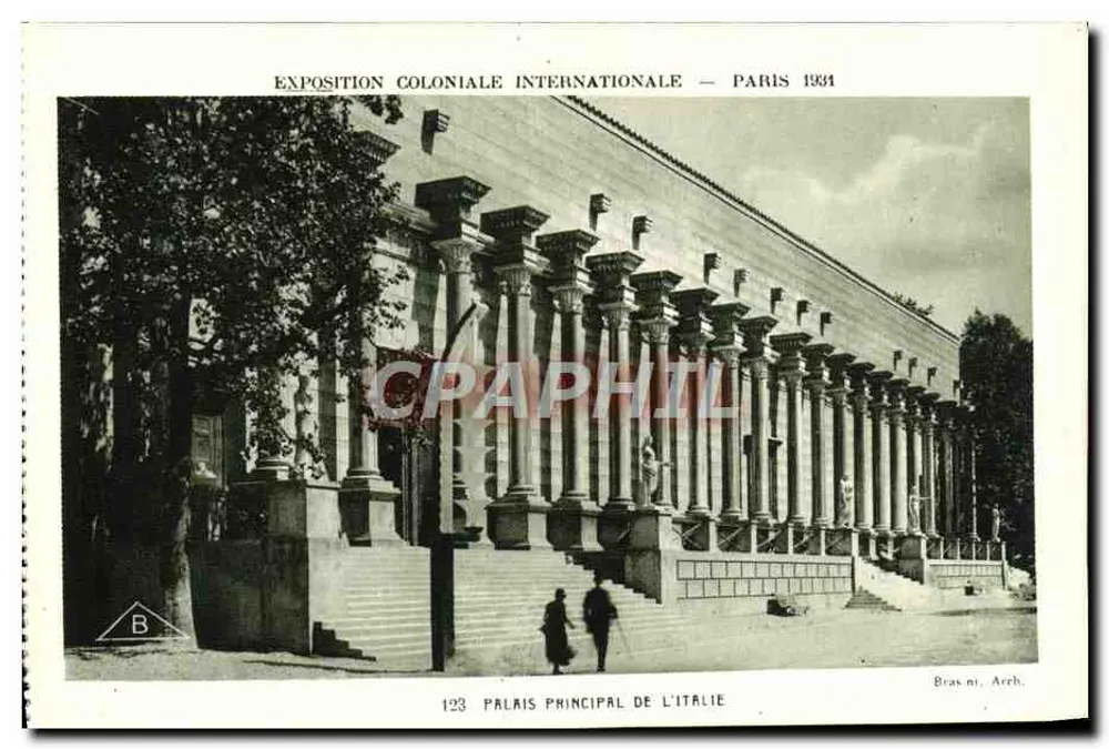 Hauptpalast Italiens — Internationale Kolonialausstellung — Paris 1931 - Vorderseite
