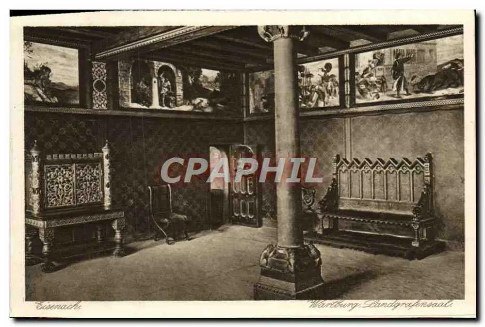 Wartburg, Landgrafensaal — rijk versierd interieur — Bruno Hansmann, Cassel, n° E 350 - Voorkant