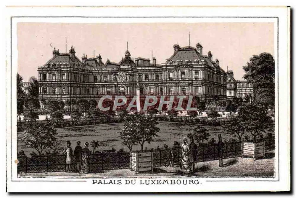 Palácio do Luxembourg — vista geral — editor desconhecido, número de série não visível - Frente