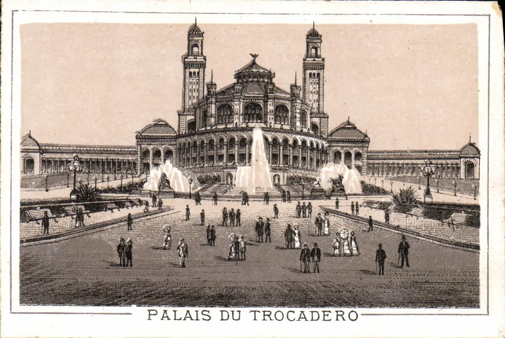 Palácio do Trocadéro — Exposição universal de 1878 — Editor não identificado - Frente