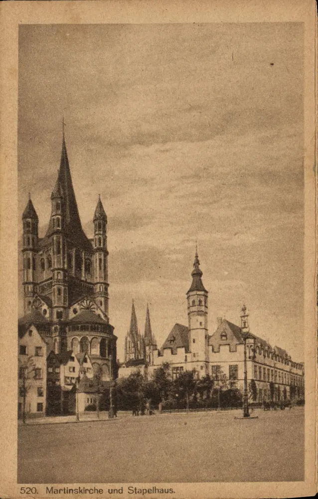 Köln - Martinskirche i Stapelhaus — Kupferstichdruck-Verlag von Leifrand Bremer & Co., Köln, nr 520 - Awers