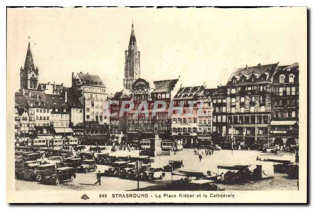 Strasbourg - Place Kléber und die Kathedrale - Vorderseite