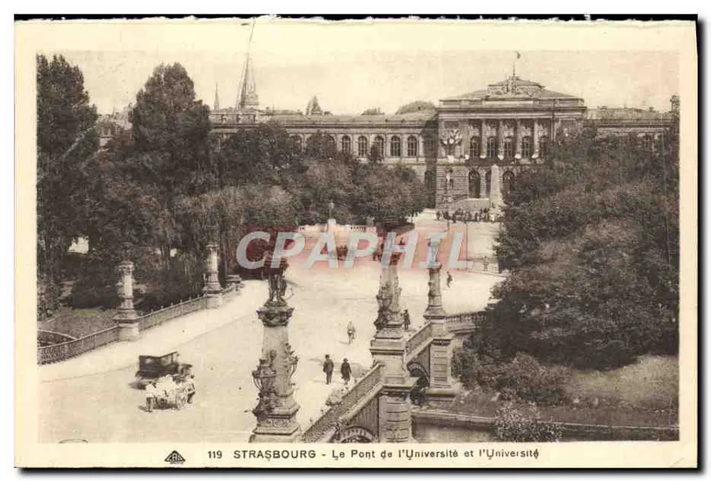 Straßburg - Die Universitätbrücke und die Universität — STRASBOURG - 119 - Vorderseite