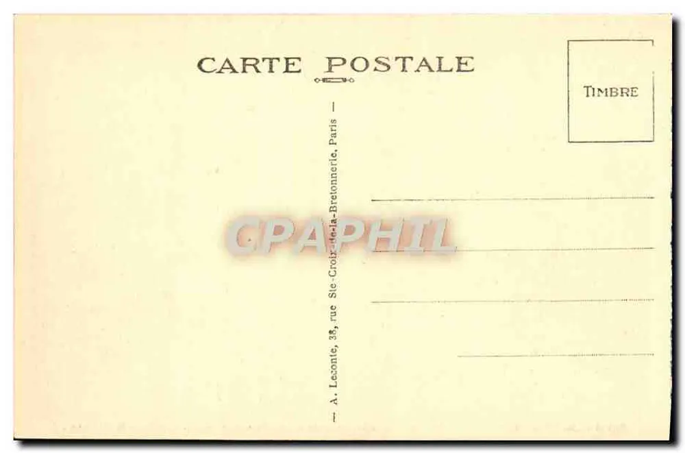 Malmaison (S.-et-O.) — O Castelo, fachada leste, e pátio de honra — Editor A. Leconte, Paris - Verso