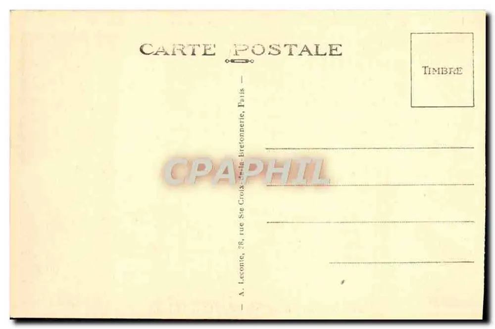 Malmaison (S.-et-O.) — Zimmer, Möbel und Erinnerungsstücke der Königin Hortense — Verlag A. Leconte, Paris - Rückseite