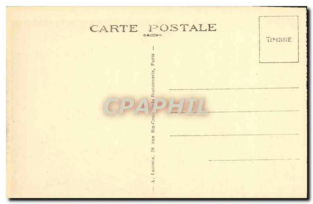 Malmaison (S.-et-O.) — A câmara da Imperatriz Joséphine — A. Leconte, Paris - Verso