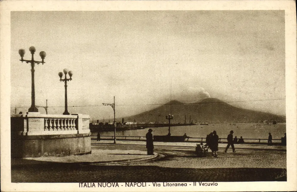 Neapel - Via Litoranea - Mount Vesuvius — Italia Nuova - Vorderseite